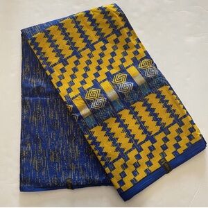 Blue and Yellow Patterned Fabric